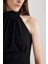 Halter Yaka Krep Kolsuz Mini Elbise A3198AX23SM 4