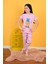 Kız Çocuk Kısa Kollu Pijama Takımı Hello Pıneapple Model Lila 2
