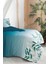 Eddy Mavi King Size (Battal Boy) %100 Pamuk Fancy Poplin Nevresim Takımı 4