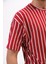 Erkek Tişört-Shirt Çizgili Desen Bol Kalıp Tshirt 2