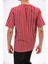 Erkek Tişört-Shirt Çizgili Desen Bol Kalıp Tshirt 4