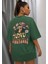 Büyük Beden Sırt Baskılı Pamuk Oversize Kadın T-Shirt 1