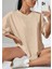 Büyük Beden Kelebek Sırt Baskılı Pamuk Oversize Kadın T-Shirt 2