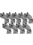 Golf Işaret Kafası Kapaklar Mallet Putter Kalın Sarılmış Aksesuar Ekipmanları Putter 9pcs Demir Ipucu Gri (Yurt Dışından) 1