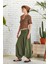 Drape Detay Beli Lastikli Şalvar Pantolon 3