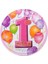 Güneş Avm Karton Tabak TBK003 8li -1st Birthday Pembe- 1