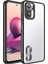 Xiaomi Redmi Note 10S Kılıf Kamera Lens Korumalı Logo Gösteren Arkası Şeffaf Parlak Kenarlı Kapak (Omega) 1