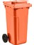 120 Lt. Tekerlekli Endüstriyel Çöp Konteyneri (Turuncu) 1