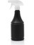 100 Adet - 1000ML Plastik Siyah Konik Sprey Şişe - Beyaz Başlık 1
