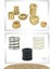 Şamdan Dekoratif Mumluk Altın Şamdan Set 3 Lü (Üçlü) Tealight ve Uzun Mum Uyumlu Spiral Model 5
