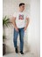 Regular Fit Pamuklu Baskı Detaylı Erkek Yazlık T-Shirt 1