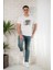 Regular Fit Pamuklu Baskı Detaylı Erkekyazlık T-Shirt 2