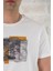 Regular Fit Pamuklu Baskı Detaylı Erkekyazlık T-Shirt 5