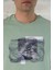Regular Fit Pamuklu Baskı Detaylı Erkekyazlık T-Shirt 5