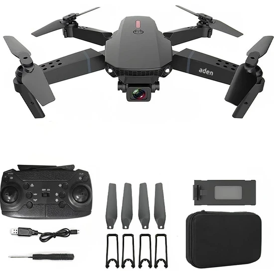 Aden A55 V2 Fly More Combo Katlanabilir Taşıma Çantalı 480P Kameralı Drone