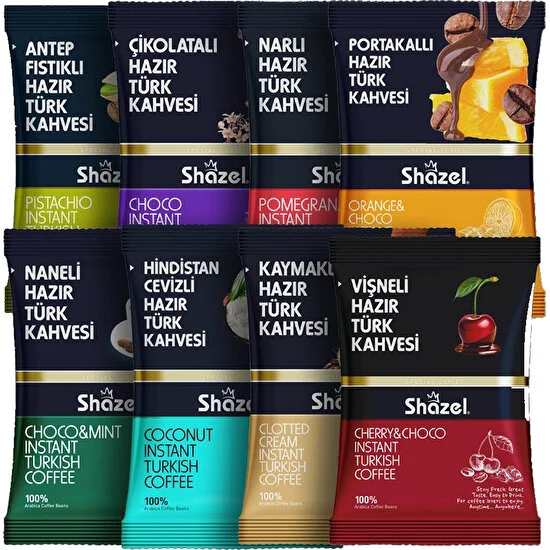 Shazel Karma Special Serisi Hazır Türk Kahvesi 100 gr 8 Adet