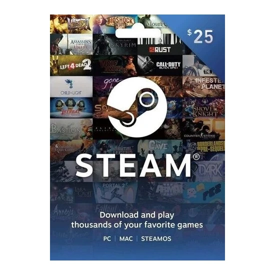 Steam Gift Card 25 USD