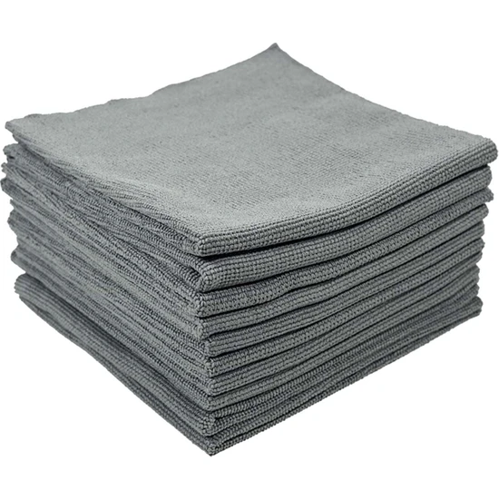 Klın Clean Towel Çok Amaçlı Silme ve Temizlik Bezi 10'lu Paket (Gri) - 40X40CM