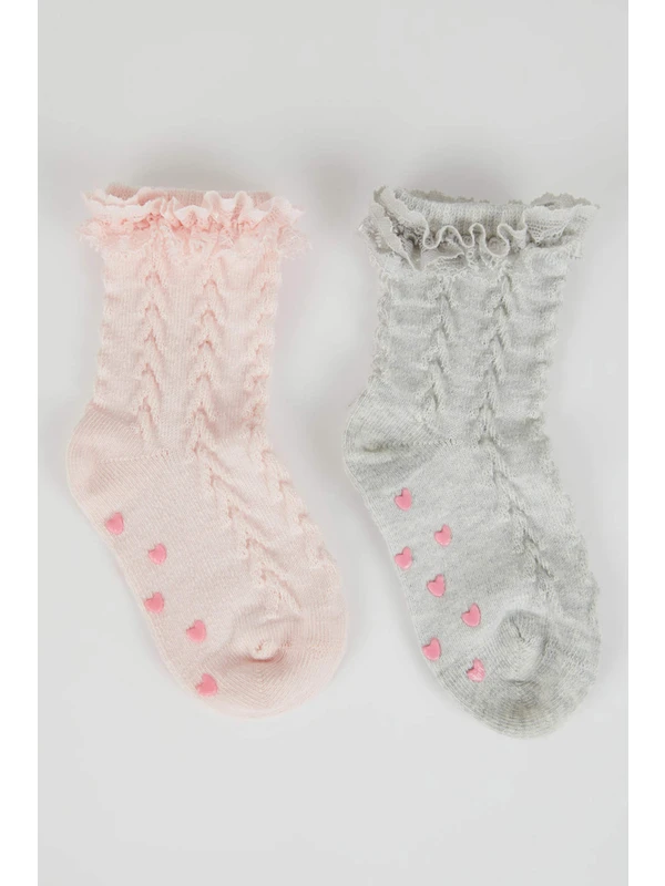 DeFacto Kız Bebek 2'li Uzun Çorap A1416A5NS