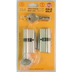 Kale Kilit 264 Ikiz Barel 68 mm 3 Anahtarlı Ikili Kilit Set Tuzaksız