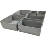 Balkan Room 6'lı Gri Çekmece Içi Düzenleyici Organizer Set - Çok Amaçlı Dolap Içi Kutu Seti