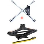 Mfk Oto Krikosu 1.5 Ton Makas Cırcırlı Araç Kriko + Bijon Anahtarı -Cırcır ve Bijon Anahtarı Set