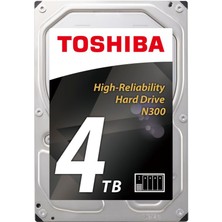 Toshiba 4tb N300 HDWQ140UZSVA 7200RPM 3.5" 128MB Cache Sata 3 Nas Disk
