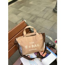 Zeyzey Butik Essentıal Kanvas Kumaş Vizon Kadın Spor Çanta
