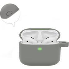 Wozlo Apple Airpods Pro 1. Nesil Kılıf Mat Esnek Silikon Koruyucu Kılıf 360 Tam Koruma - Gri