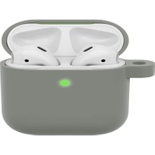 Wozlo Apple Airpods Pro 1. Nesil Kılıf Mat Esnek Silikon Koruyucu Kılıf 360 Tam Koruma - Gri