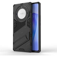 Microcase Honor X9A Matrix Serisi Armor Standlı Perfect Koruma Kılıf - Siyah AL3416