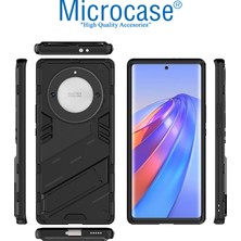 Microcase Honor X9A Matrix Serisi Armor Standlı Perfect Koruma Kılıf - Siyah AL3416