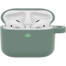 Wozlo Apple Airpods Pro 1. Nesil Kılıf Mat Esnek Silikon Koruyucu Kılıf 360 Tam Koruma - Yeşil