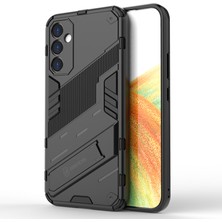 Microcase Samsung Galaxy A34 Matrix Serisi Armor Standlı Perfect Koruma Kılıf - Siyah AL3416