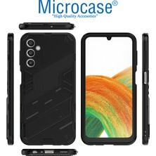 Microcase Samsung Galaxy A14 Matrix Serisi Armor Standlı Perfect Koruma Kılıf - Siyah AL3416