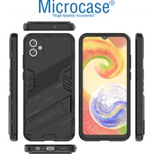 Microcase Samsung Galaxy A04E Matrix Serisi Armor Standlı Perfect Koruma Kılıf - Siyah AL3416