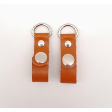 Angel Çanta Aksesuar Turuncu Taba Gerçek Deri Çıtçıtlı Sapucu Böce Gümüş Metalli