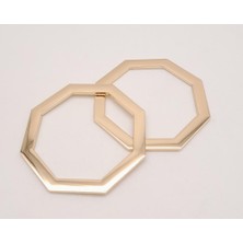 Angel Çanta Aksesuar 10 cm Sekizgen Light Gold Metal Çanta Sapı