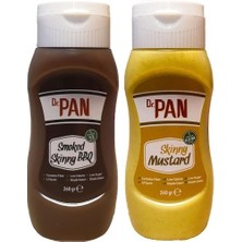 Dr. Pan Skinny Mustard Şeker İlavesiz Hardal Sos 260 gr + Smoked Skinny Bbq Şeker İlavesiz Enerjisi  Tütsü Aromalı Barbekü Sos 260 gr