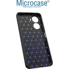 Microcase Huawei Nova 10 Se Leather Serisi Deri Efekt Silikon Kılıf - Siyah AL3337