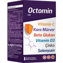 Octomin - Vitamin C, Betaglukan, Kara Mürver, Vitamin D, Selenyum, Çinko