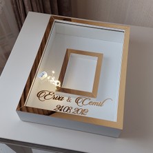 Verda Çerçeve 30X40 cm Ledli Fotoğraf Bölümlü Tasarım Gül Kutusu Anı Çerçevesi! Ayna Çerçeve!