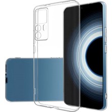 Case Street Xiaomi 12T Kılıf Süper Silikon Lüx Kamera Korumalı Şeffaf+Nano Glass