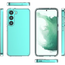 Dlrcase Samsung Galaxy S23 Kılıf Coss Şeffaf Sert Silikon+Full Ekran Koruyucu Renksiz