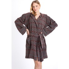Sensomia Agatha Taşlanmış 100% Pamuklu Peştamal Plaj Banyo Duş Deniz Havuz Bornozu