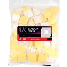 Uk Yapışkanlı Kablo Kroşesi Plastik Kablo Kroşesi 30X30 100 Adet