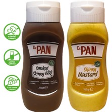 Dr. Pan Skinny Mustard Şeker İlavesiz Hardal Sos 260 gr + Smoked Skinny Bbq Şeker İlavesiz Enerjisi  Tütsü Aromalı Barbekü Sos 260 gr