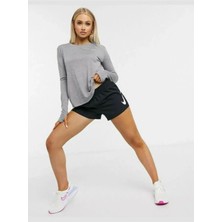 Nike Dri-Fit Miller Top Standart Kesim Gri Kadın Uzun Kollu Tişört Antreman Üstü