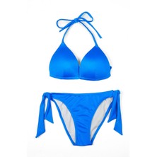 Beria Kadın Üçgen Yarım Dolgulu Saks Mavi Bikini Takımı