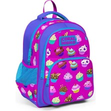 Coral High Pembe Cupcake Desenli Üç Bölmeli Okul Çantası 23495